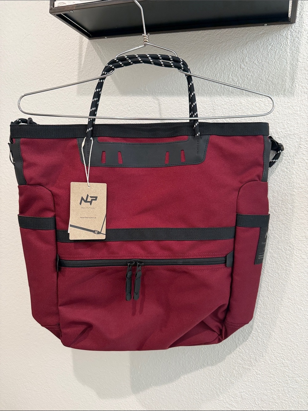 NWT! OUTERKNOWN Laptop sleeve Tall Tote x New life project with Black Accents!